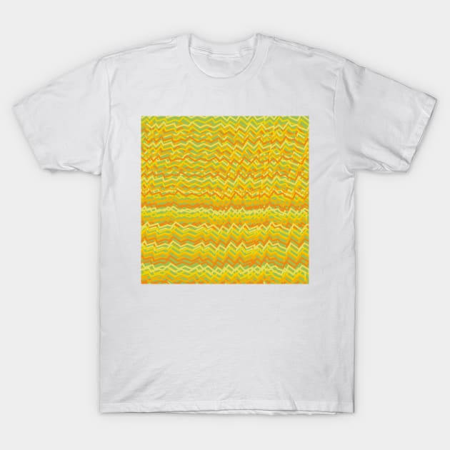 retro pattern- lines T-Shirt by vixfx